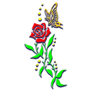 Roseand Butterfly Graphic