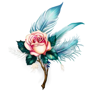 Roses And Feathers PNG 93