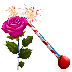 Roses And Fireworks Png 05042024 PNG image