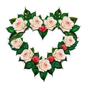 Roses Heart Wreath Png 21 PNG image