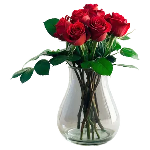 Roses In Vase Arrangement PNG 06212024 PNG