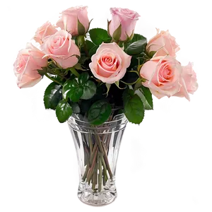 Roses In Vase Arrangement PNG Xlo9 PNG