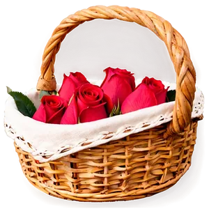 Roses Picnic Basket Png 30 PNG image