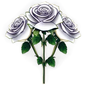 Roses With Greenery Bouquet PNG Sek36 PNG