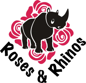 Rosesand Rhinos Graphic PNG image