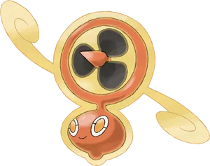 Rotom Fan Form Pokemon PNG image