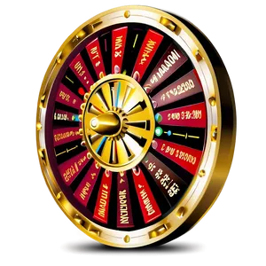 Roulette Wheel Gold Accents PNG Hoy33