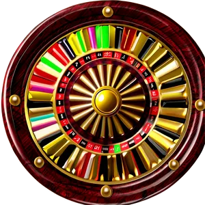 Roulette Wheel Gold Accents PNG Kwr
