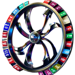 Roulette Wheel Silver Trim PNG 13