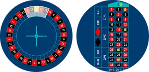 Roulette Wheeland Betting Table PNG image