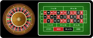 Roulette Wheeland Table Layout PNG image