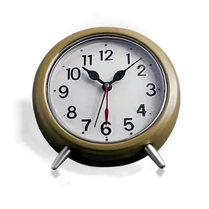 Round Alarm Clock PNG 05252024