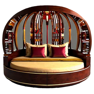 Round Bed Luxury PNG 06282024