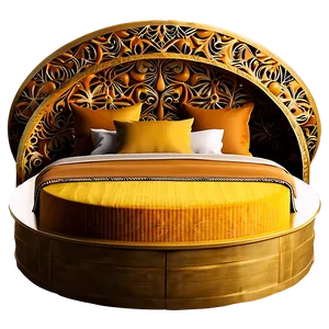 Round Bed Luxury PNG Fwb