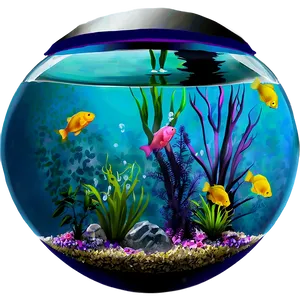 Round Fish Tank Png Drw PNG image