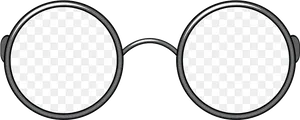 Round Frame Eyeglasses Transparent Background PNG image