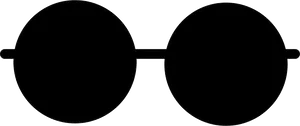 Round Frame Glasses Silhouette PNG image