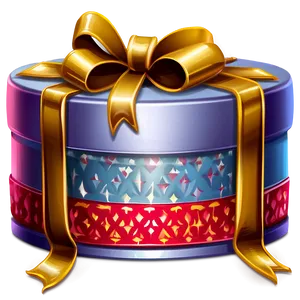 Round Gift Box PNG 05252024