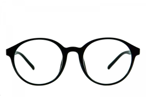 Round Glasses Black Background PNG image