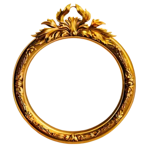 Round Gold Frame PNG 05042024