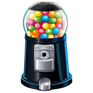 Round Gumball Machine PNG Wjg