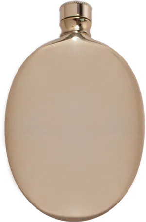Round Metal Flask Isolated PNG