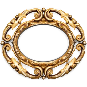 Round Ornate Frame PNG Liq