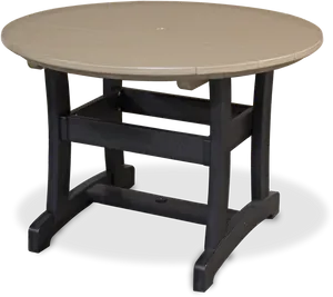 Round Outdoor Patio Table PNG image
