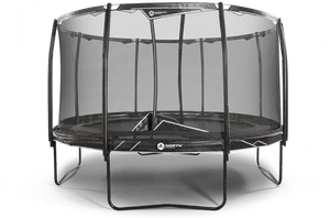 Round Outdoor Trampoline With Enclosure PNG image