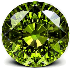 Round Peridot Crystal PNG 06242024