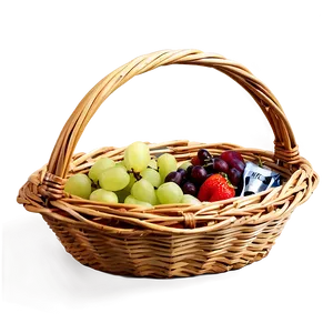 Round Picnic Basket Png 06122024 PNG image