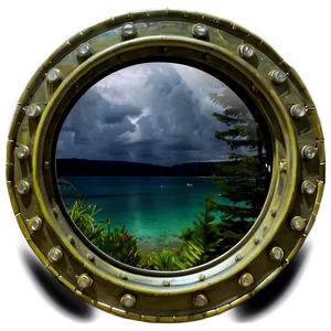 Round Porthole Window PNG 05042024