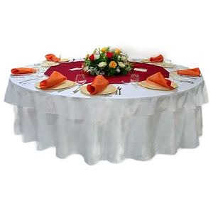 Round Table Banquet Style PNG Fjg
