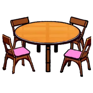 Round Table Board Game Evening PNG 96