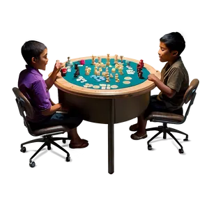 Round Table Board Game Evening PNG Kwt PNG