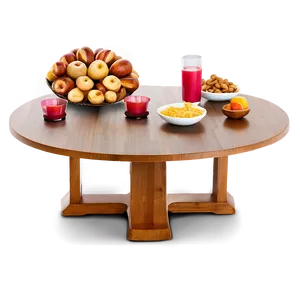 Round Table Brunch Display PNG 2
