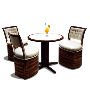 Round Table Cocktail Setup PNG 50