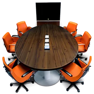 Round Table Conference Setting Png 06132024 PNG image