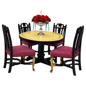Round Table Tea Party Elegance PNG Wym