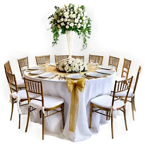 Round Table Wedding Arrangement Png Nrs98 PNG image