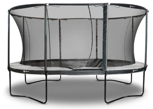 Round Trampoline With Safety Net PNG image