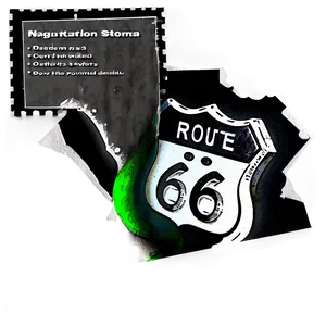 Route 66 Navigation Map Png Ffd PNG image