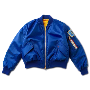 Royal Blue Bomber Jacket PNG 06282024