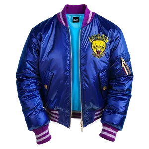 Royal Blue Bomber Jacket PNG 06282024
