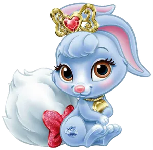 Royal Blue Bunny Cartoon PNG image
