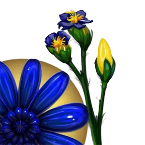 Royal Blue Flower PNG 05242024