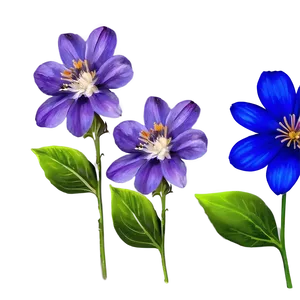 Royal Blue Flower PNG Sli