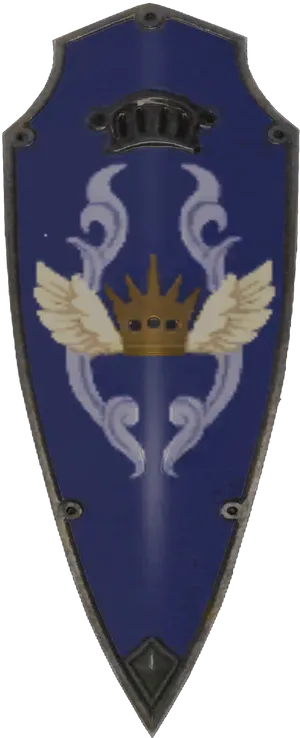 Royal Blue Heraldic Shield PNG image