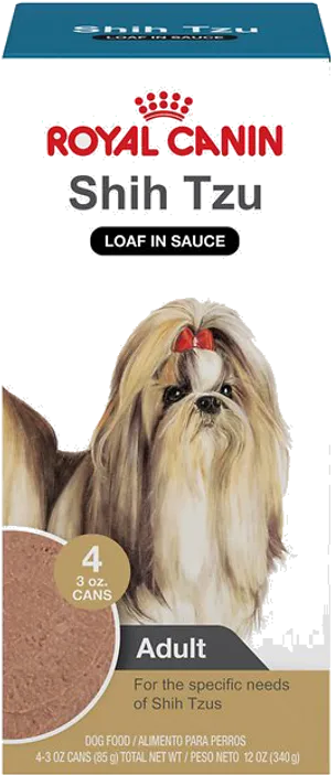 Royal Canin Shih Tzu Dog Food Packaging PNG image