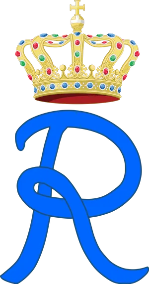 Royal Crownand Monogram Graphic PNG image